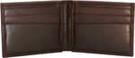 CAMELEON S&W MEN'S Front POCKT Bi-Fold Wallet Brown