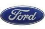 Open Road Brands Hollow Curved Tin Button Ford Logo Blue