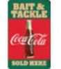 Open Road Brands Die Cut Emb Tin Bait & Tackle Coca-cola