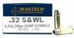 Link to Model: Sport Shooting Caliber: 32 S&W Long Grains: 98Gr Type: Jacketed Hollow Point Units Per Box: 50 Manufacturer: Magtech Model: Sport Shooting Mfg Number: 32SWLA