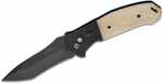 Bear Ops Bold Action Push Bttn Auto 3.75" Black/bone Drop Point