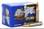 223 Rem 55 Grain Full Metal Jacket 20 Rounds BEAR Ammunition 223 Remington