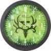 Bone Collector Wall Clock 14" Green/Black W/Skull Logo