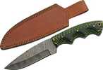 Szco Rite Edge 5" Tree Ridge Micarta Damascus Cp With Sheath