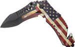 Mc Mtech 3.75" Drop Point Folder With Cutter Us Flag/ss