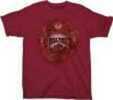 Real Tree YOUTH'S T-Shirt "Badge" Medium Cardinal