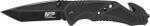 Schrade SWMP11BCP M&P Folding 3.79" Liner Lock Tanto Plain 7Cr17MoV High Carbon SS Blade Black Aluminum Handle