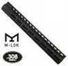 Guntec USA 15" Ultra Lightweight Thin M-LOK System Free Floating Handguard With Monolithic Top Rail (.308 Cal)