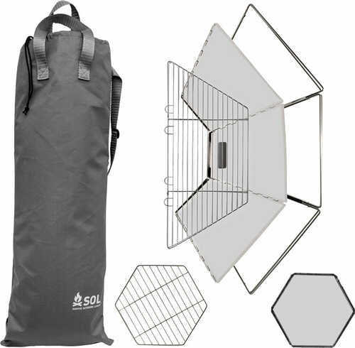 Survive Outdoors Longer - Tender Corp Flat Pack Fire Pit W/ SS Grill Grates W/Carry Case