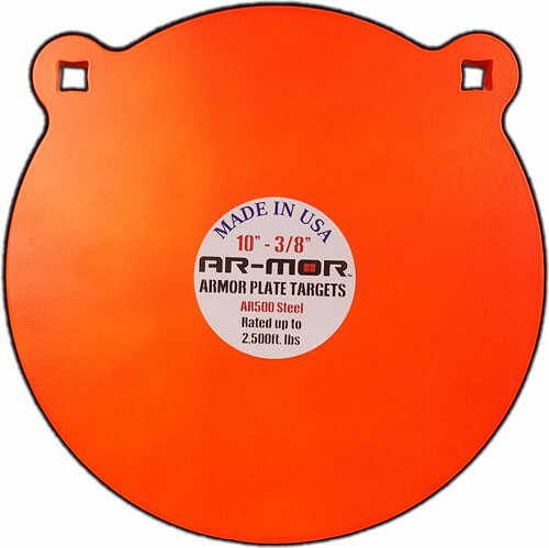 AR-MOR 10" AR500 Steel Gong 3/8" Thick Orange Round