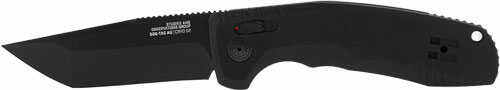 S.O.G SOG-15-38-03 SOG-TAC Auto 3.43" Folding Tanto Plain Black TiNi Cryo D2 Steel Blade Micro-Textured Anodized