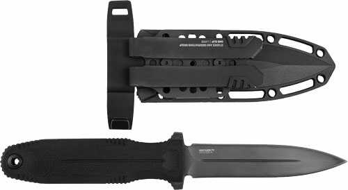 S.O.G SOG17610157 Pentagon FX 4.77" Fixed Spear Point Plain Black Titanium Nitride Cryo CPM S35VN Blade/G10 Blackout Han