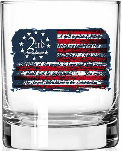 2 Monkey Whiskey Glass 2Nd Amendment Flag