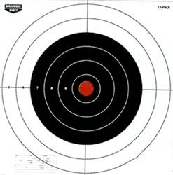 Birchwood Casey 37013 EZE-Scorer Bulls-Eye Paper 12" X Bullseye Black/Red/White 13 Pack