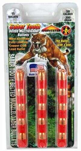 Harvester Saber Tooth 50 Cal. 300 Grains 50 Caliber Belted 15Pk