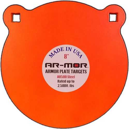 AR-MOR 8" AR500 Steel Gong 3/8" Thick Orange Round