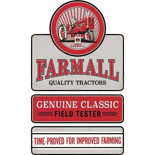 Open Road BRANDS Die Cut EMB Tin Sign FARMALL Evolution