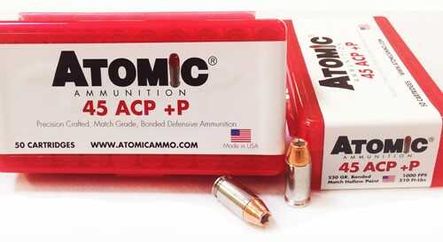 45 ACP 230 Grain Hollow Point 50 Rounds Atomic Ammunition