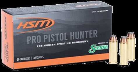 HSM 10MM15N20 Pro Pistol Auto 180 Gr Jacketed Hollow Point (JHP) 20 Bx/20 Cs