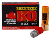 20 Gauge 2-3/4" Slug 3/4 oz 5 Rounds Brenneke Shotgun Ammunition