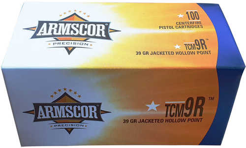 22 TCM 9R 39 Grain Jacketed Hollow Point 100 Rounds Armscor Ammunition