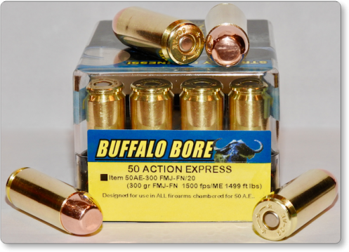 50 Action Express 300 Grain Full Metal Jacket 20 Rounds Buffalo Bore Ammunition
