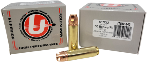 50 Beowulf 350 Grain FMJ 20 Rounds Underwood Ammunition