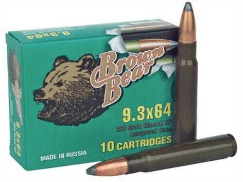 9.3X64mm 268 Grain Soft Point 10 Rounds Brown Bear Ammunition