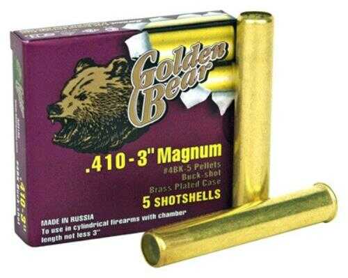 410 Gauge 3" Lead Buck 5 Rounds Bear Ammunition Shotgun