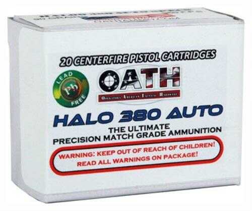 380 ACP 90 Grain Full Metal Jacket 20 Rounds Oath Ammunition
