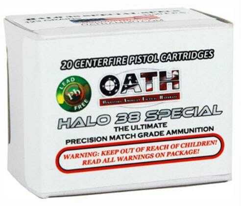 38 Special 123 Grain Full Metal Jacket 20 Rounds Oath Ammunition