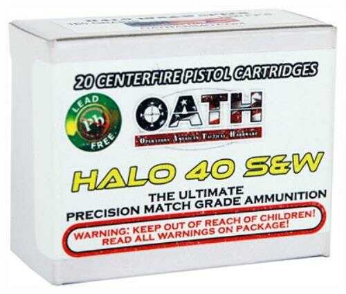 40 S&W 165 Grain Full Metal Jacket 20 Rounds Oath Ammunition