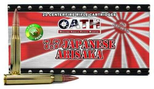 Oath Ammo 7.7 ARISAKA Match 185Gr. Solid Copper-BT 20-Pack