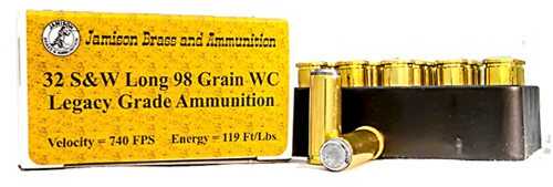 32 S&W Long 98 Grain Lead 20 Rounds Jamison Ammunition