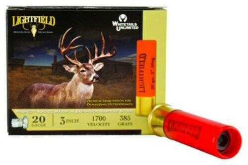 20 Gauge 3" Lead Slug  7/8 oz 5 Rounds Lightfield Shotgun Ammunition