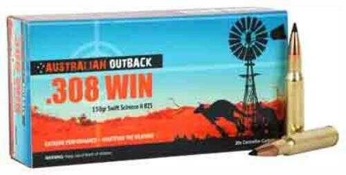 308 Win 150 Grain Ballistic Tip 20 Rounds ADI Outback Ammunition 308 Winchester