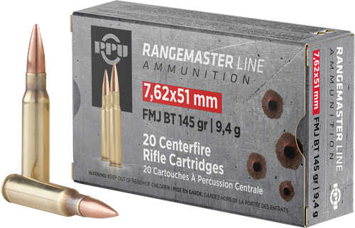 PPU RANGEMSTR 7.62X51 145GR FMJ 20