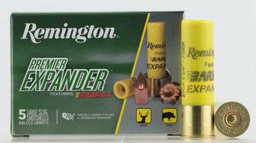 20 Gauge 2-3/4" Lead Slug  N/a 5 Rounds Remington Shotgun Ammunition