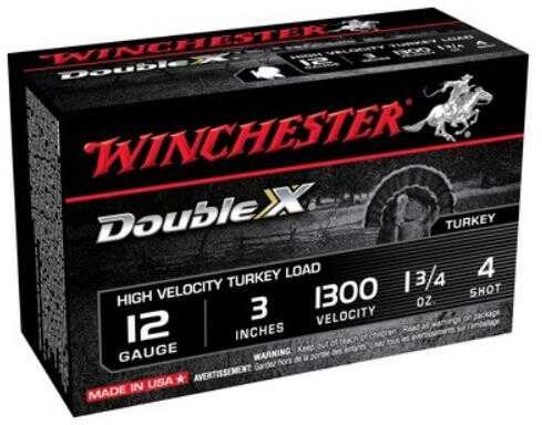 12 Gauge 3" Lead #4  1-3/4 oz 10 Rounds Winchester Shotgun Ammunition