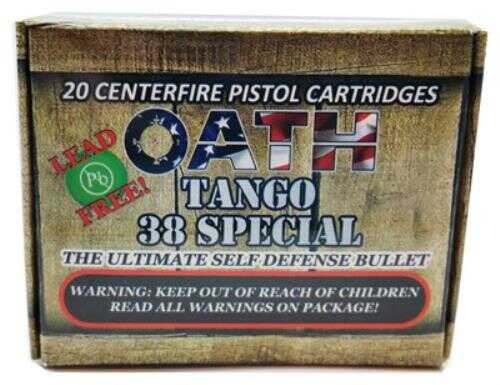38 Special 100 Grain Hollow Point 20 Rounds Oath Ammunition