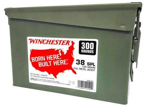 38 Special 130 Grain Full Metal Jacket 600 Rounds Winchester Ammunition