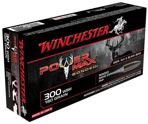 300 Win Short Mag 180 Grain Bonded 20 Rounds Winchester Ammunition Magnum
