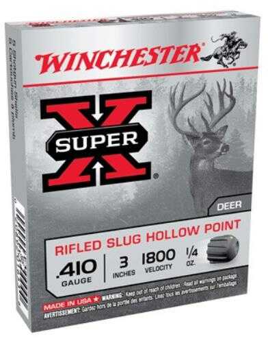 410 Gauge 3" Lead Slug  1/4 oz 5 Rounds Winchester Shotgun Ammunition