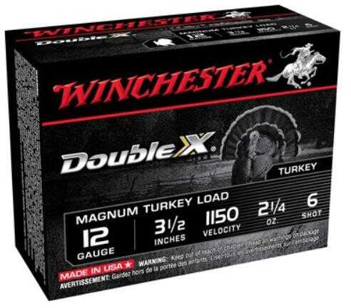 12 Gauge 3-1/2" Lead #6  2-1/4 oz 10 Rounds Winchester Shotgun Ammunition