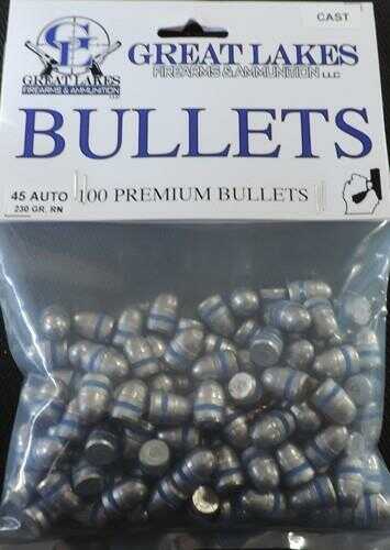 Great LAKES Bullets .45 ACP .452 230Gr. Lead-RN 100CT