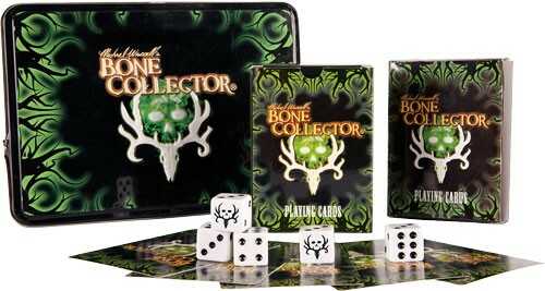 Bone Collector CARDS & Dice Tin Set W/Bc Skull Logo