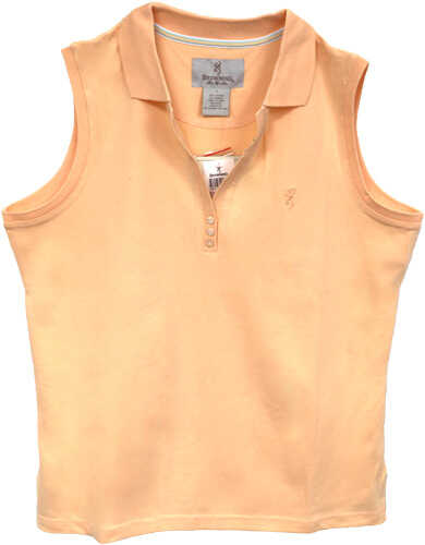 BROWNING SPECIAL PURCHASE WOMEN'S Sleeveless Polo Large Peach