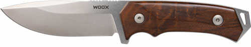 Woox Knife Rock 62 Fixed Blade 4.25" Gray/walnut Plain Handle