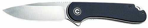 CIVIVI Knife ELEMENTUM 2.96" Black G10/Satin D2 Liner Lock