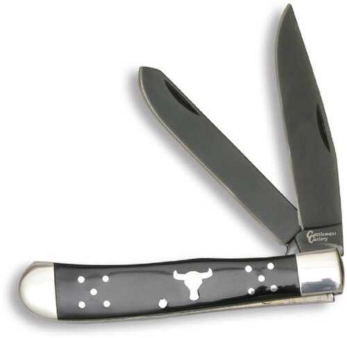 ABKT Cattlemans Cutlery Black Angus Trapper 2-blade Folder